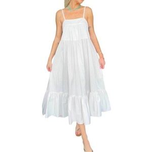 Mikoh White Sakura Midi Summer Dress in Bone Color size 2 / M